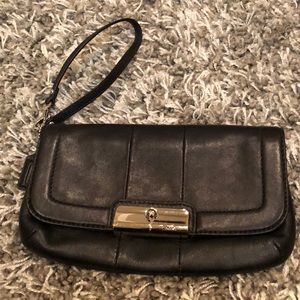 COACH Black Clutch Wristlet Bag